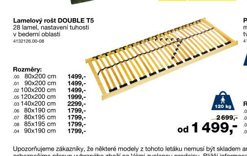 Lamelový rošt DOUBLE T5