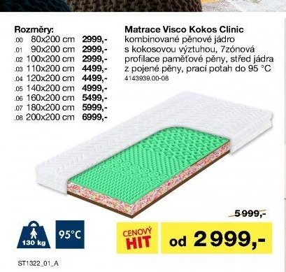 Matrace Visco Kokos Clinic