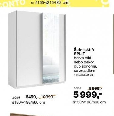 Šatní skříň SPLIT