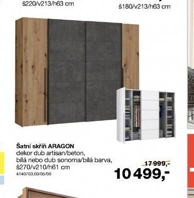Šatní skříň ARAGON