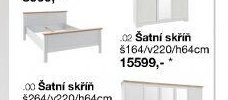 Program JASMIN - Šatní skříň š164/v220/h64 cm