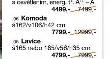 Ložnicový program BELLEVUE - Komoda š162/v106/h42 cm