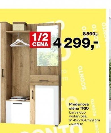 Předsiňová stěna TRIO