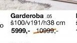 Garderoba .05 š100/v191/h38 cm