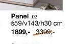 Panel .02 š59/v143/h30 cm