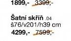Šatní skříň .04 š76/v201/h39 cm