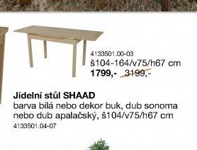 Jídelní stůl SHAAD