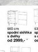 spodní skříňka s dvířky 60 cm