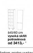 vysoká skříň potravinová 45/60 cm