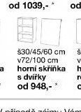 horní skříňka s dvířky 30/45/60 cm
