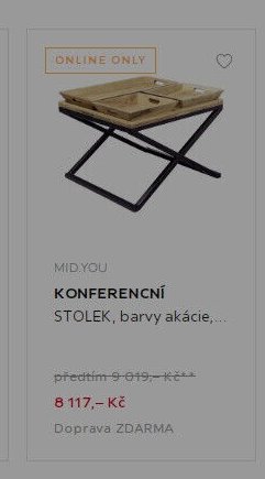 KONFERENČNÍ STOLEK, barvy akácie