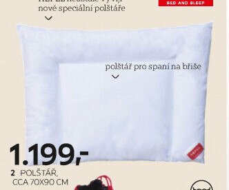 2 POLŠTÁŘ, CCA 70X90 CM