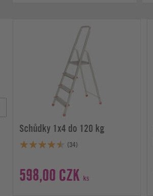 Schůdky 1x4 do 120 kg