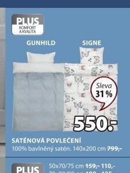 Saténová povlečení