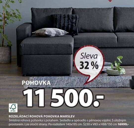 ROZKLÁDACÍ ROHOVÁ POHOVKA MARSLEV