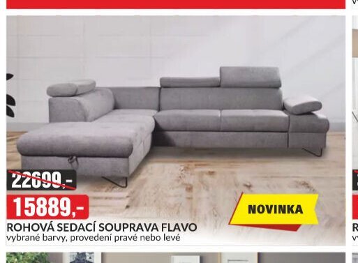 ROHOVÁ SEDACÍ SOUPRAVA FLAVO