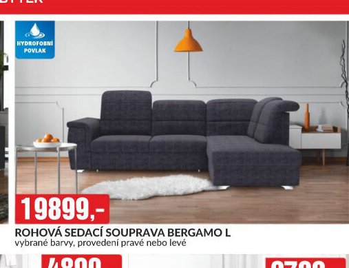 ROHOVÁ SEDACÍ SOUPRAVA BERGAMO L
