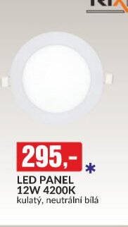LED PANEL 12W 4200K kulatý