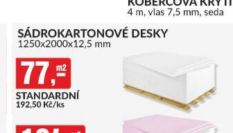 SÁDROKARTONOVÉ DESKY STANDARDNÍ