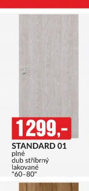STANDARD 01 plné, dub stříbrný