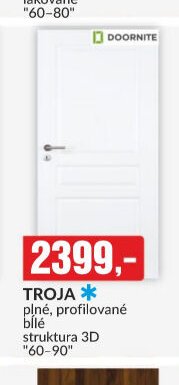 TROJA plné, profilované bílé