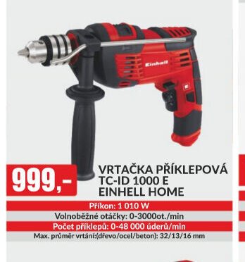 VRTAČKA PŘÍKLEPOVÁ TC-ID 1000 E EINHELL HOME