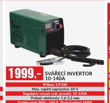 SVÁŘECÍ INVERTOR 10-140A