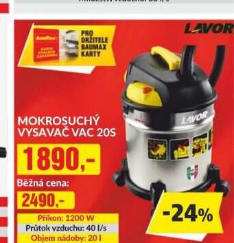 MOKROSUCHÝ VYSAVAČ VAC 20S