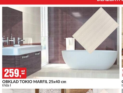 OBKLAD TOKIO MARFIL 25x40 cm