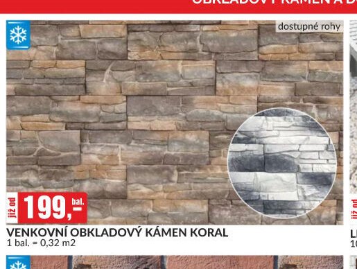 VENKOVNÍ OBKLADOVÝ KÁMEN KORAL
