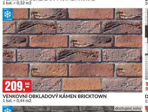 VENKOVNÍ OBKLADOVÝ KÁMEN BRICKTOWN