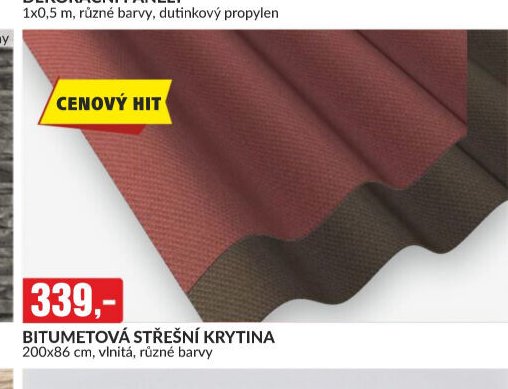 BITUMETOVÁ STŘEŠNÍ KRYTINA