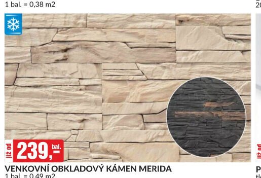 VENKOVNÍ OBKLADOVÝ KÁMEN MERIDA