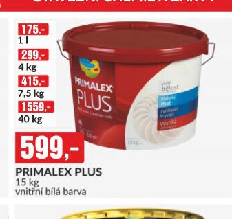 PRIMALEX PLUS 15 kg vnitřní bílá barva