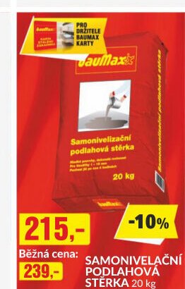 SAMONIVELAČNÍ PODLAHOVÁ STĚRKA 20 kg