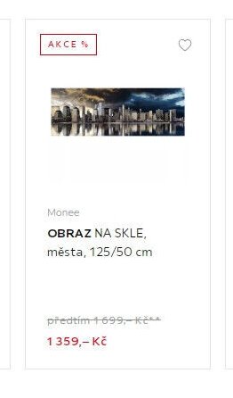 MONEE OBRAZ NA SKLE, města, 125/50 cm