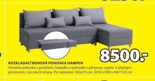ROZKLÁDACÍ ROHOVÁ POHOVKA HAMPEN