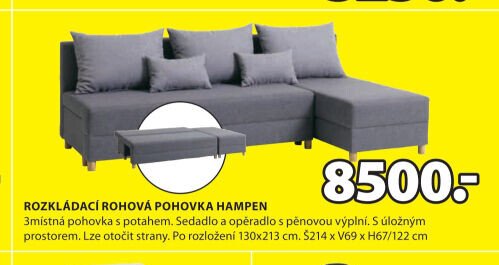 ROZKLÁDACÍ ROHOVÁ POHOVKA HAMPEN