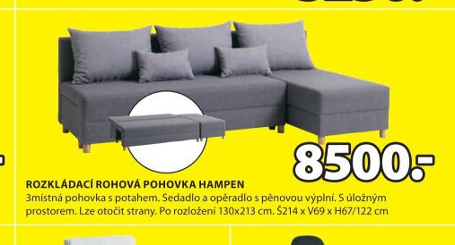 ROZKLÁDACÍ ROHOVÁ POHOVKA HAMPEN