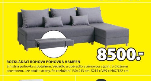 ROZKLÁDACÍ ROHOVÁ POHOVKA HAMPEN