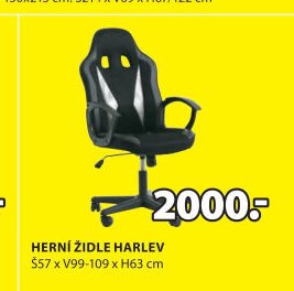 HERNÍ ŽIDLE HARLEV