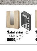Šatní skříň 151/217/59