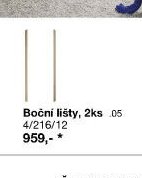 Boční lišty, 2ks 4/216/12