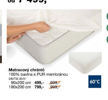 Matracový chránič 100% bavlna s PUR membránou