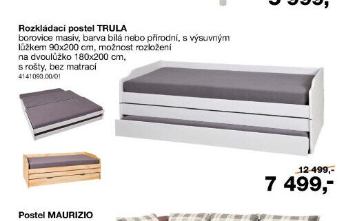 Rozkládací postel TRULA