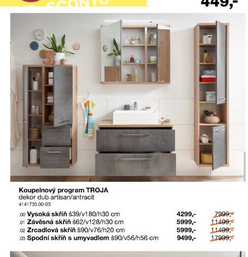 Koupelnový program TROJA