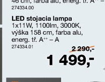 LED stojacia lampa