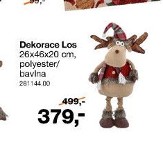 Dekorace Los 26x46x20 cm