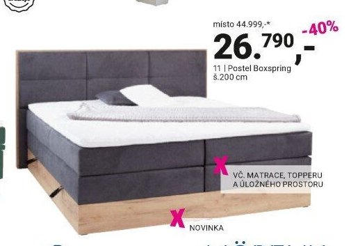 11 | Postel Boxspring š.200 cm