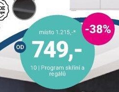 Program skříní a regálů